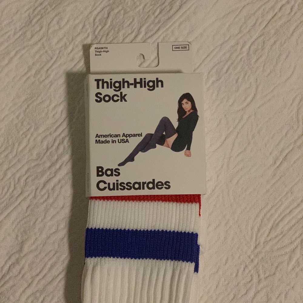 American Apparel thigh high socks
